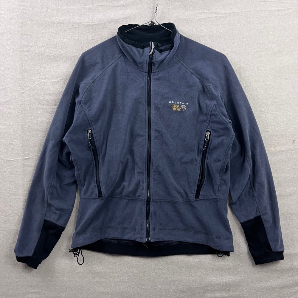 Mountain Hardwear Fleece Jacket Mens M Gray Blue Vintage‎ Full Zip USA Made